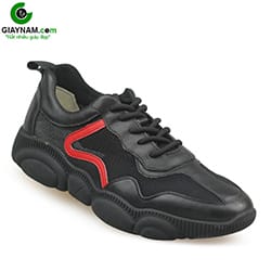 Giày sneaker nam đen sọc đỏ; BD91301D